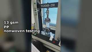 Vierkant patroon 15 gsm PP non-woven treksterktetest