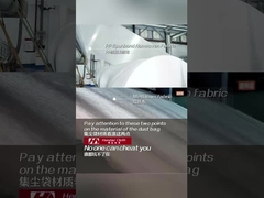 Let op deze twee punten op het materiaal van het stof